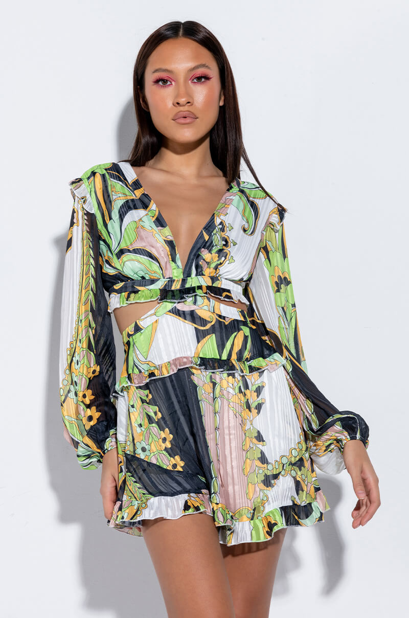 Front View Too Good To Ya Romper With Cut Outs