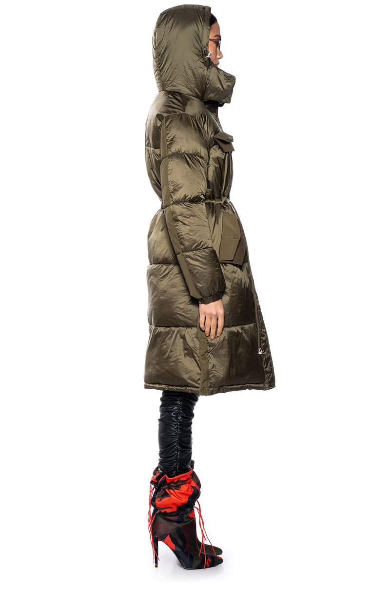 Detail View Top Karat Longline Puffer Coat
