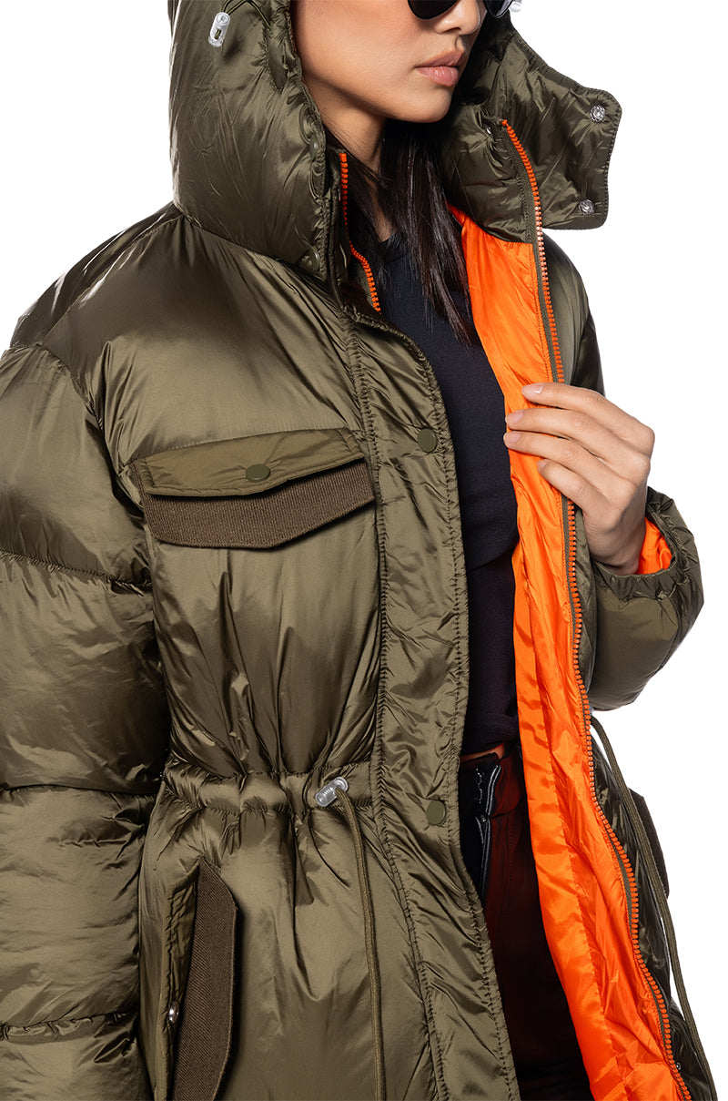 Extra View Top Karat Longline Puffer Coat