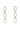 Side View Top Rank Rhinestone Chain Dangle Earrings In Silver