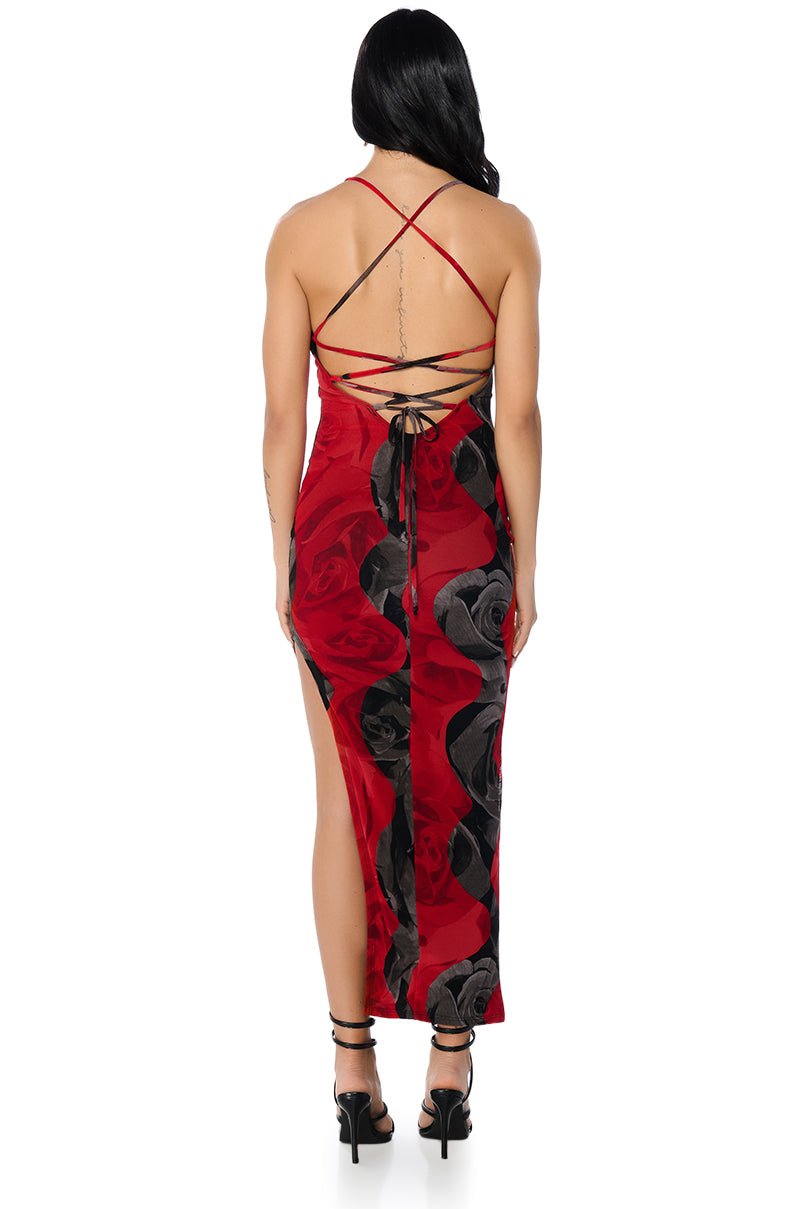 Full View Top Tier Cowl Neck Midi Dress