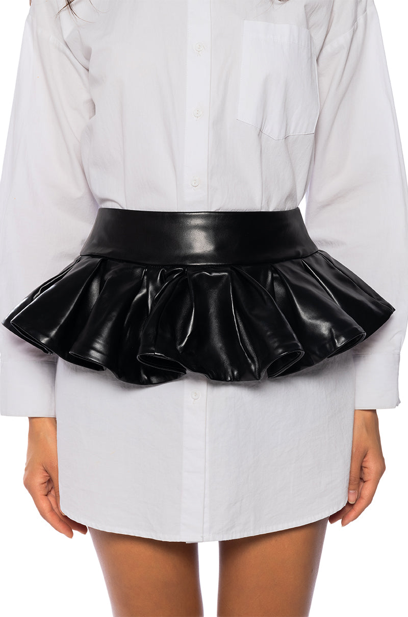 TOP TIER PEPLUM PU BELT view 0
