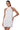 Front View Treat Me Well Textured Mini Dress In White