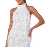 Front View Treat Me Well Textured Mini Dress In White