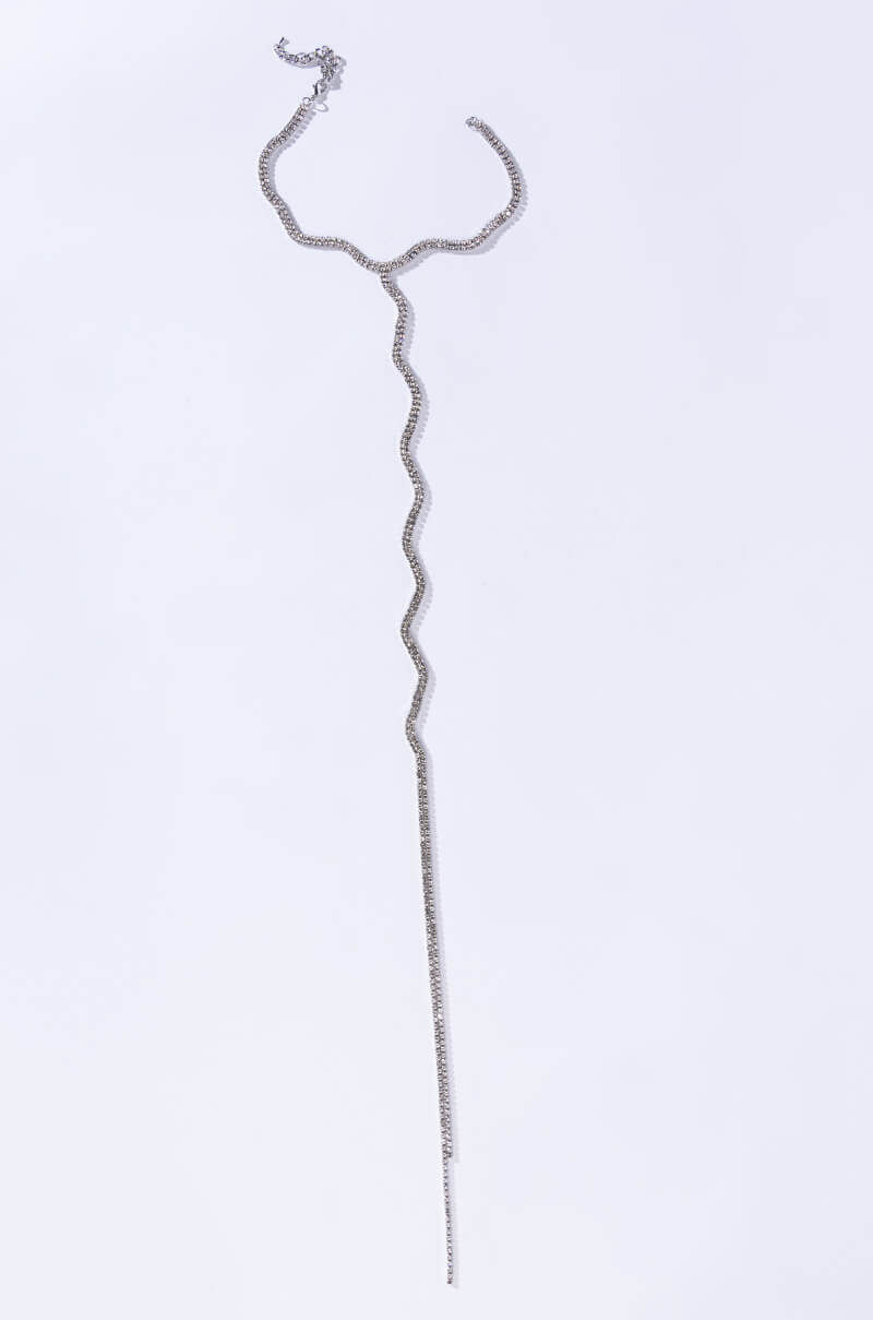 Side View Trickle Down Long Necklace