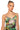 Front View Tropical Mood Sleeveless Mesh Bodysuit