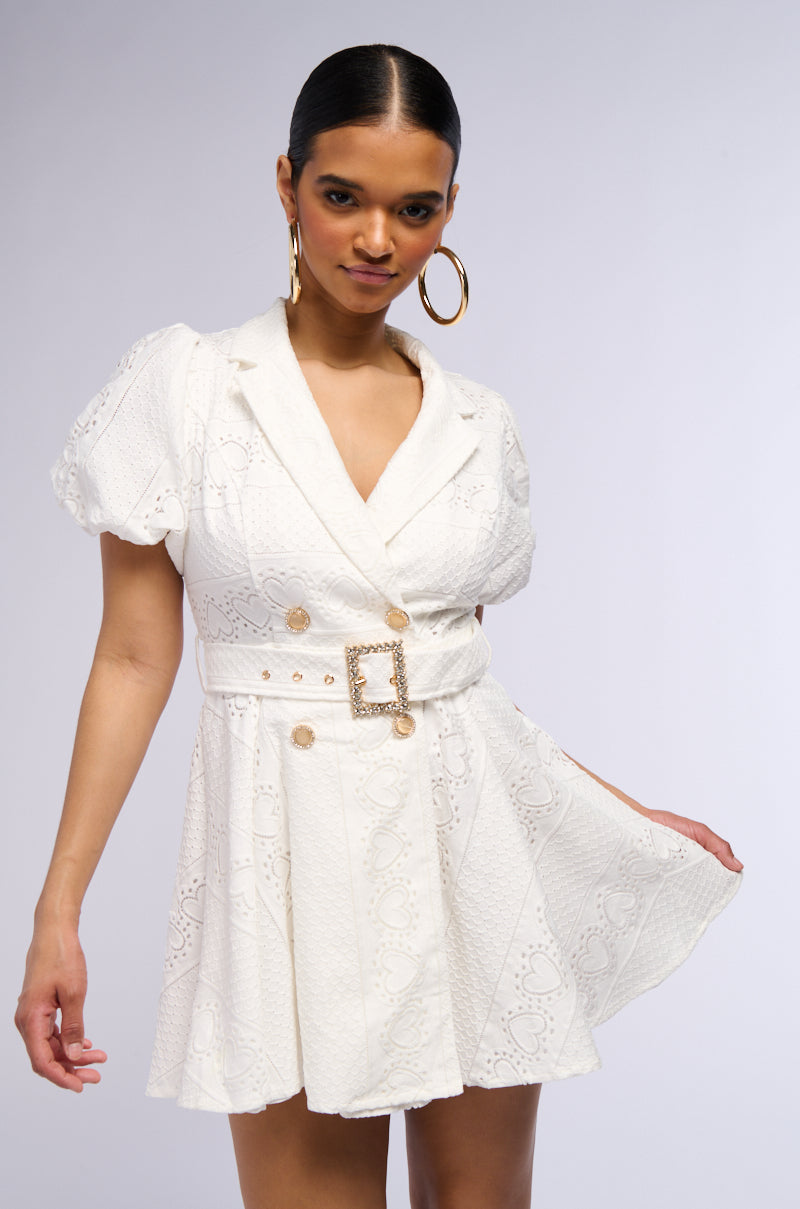 Side View True Delight Belted Mini Dress 8