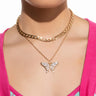 Front View True To You Butterfly Layered Necklace