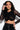 Front View Truth Be Told Underwire Long Sleeve Mesh Crop Top