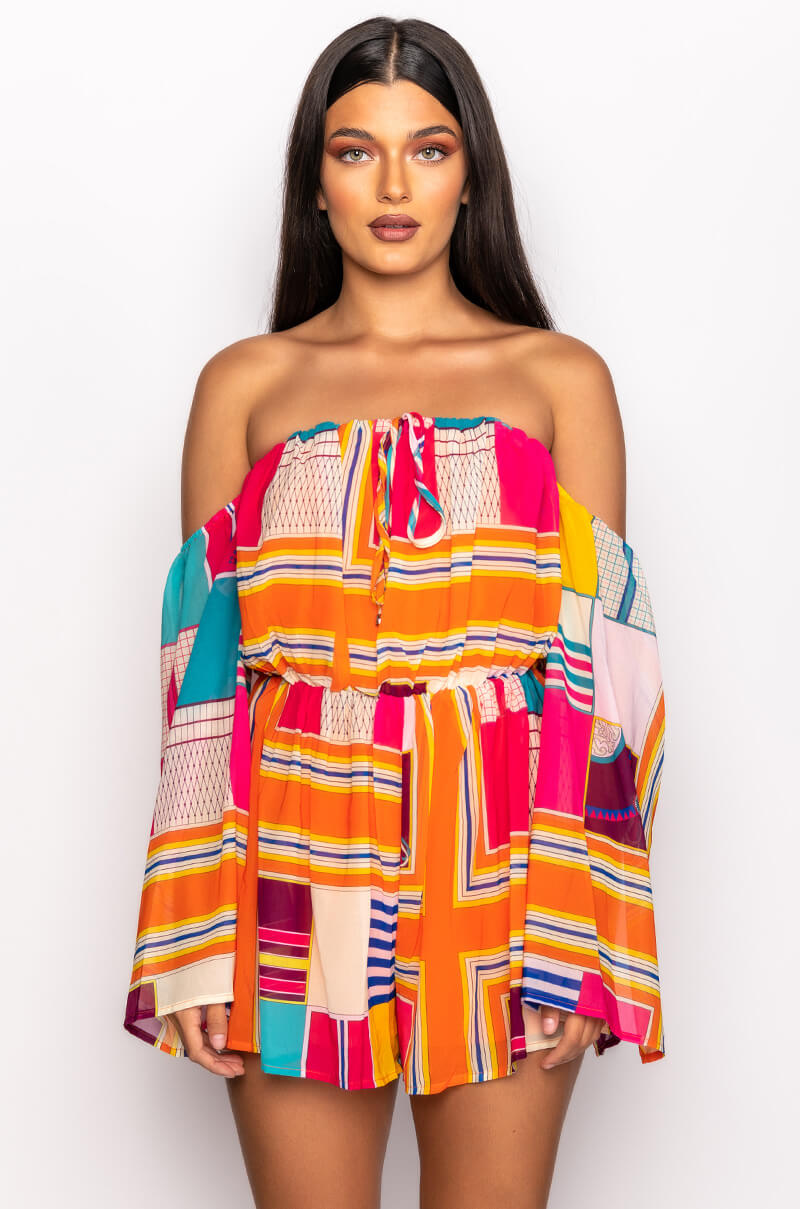 Back View Try Me Off The Shoulder Romper