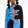 Front View Tryouts Cut Out Cropped Sweatshirt