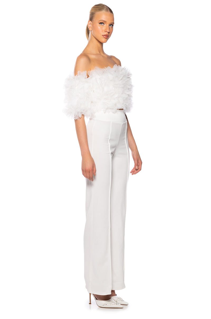 Back View Turn It Up Wide Leg Pant