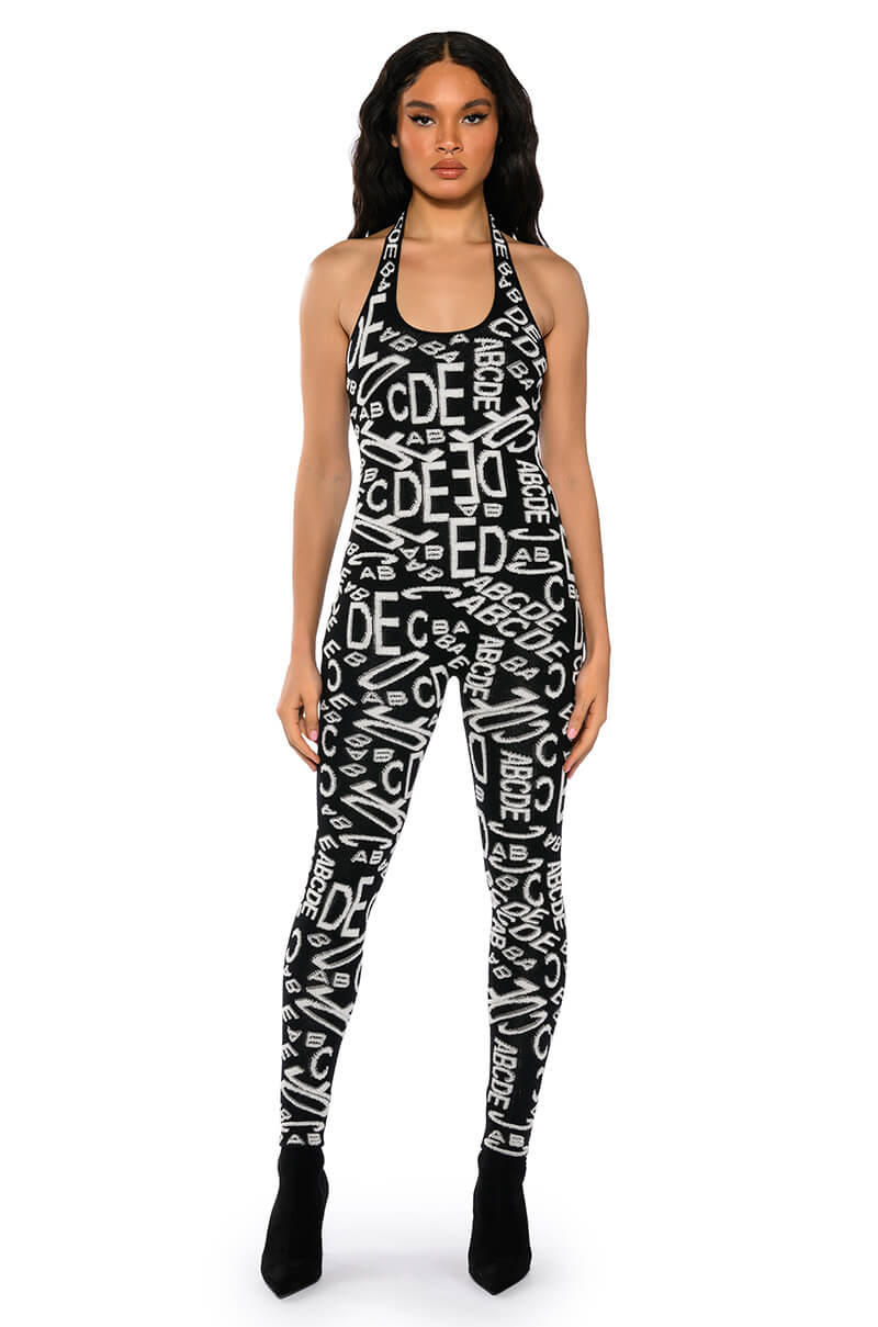 Front View Turning Heads Knit Jumpsuit
