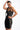 Front View Two Face Bandage Mini Dress With Mesh Detail