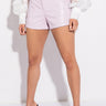 Front View Two Steps Ahead Faux Leather Paper Bag Waist Shorts