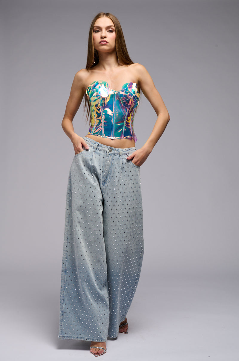 Extra View U Da One Iridescent Flower Corset