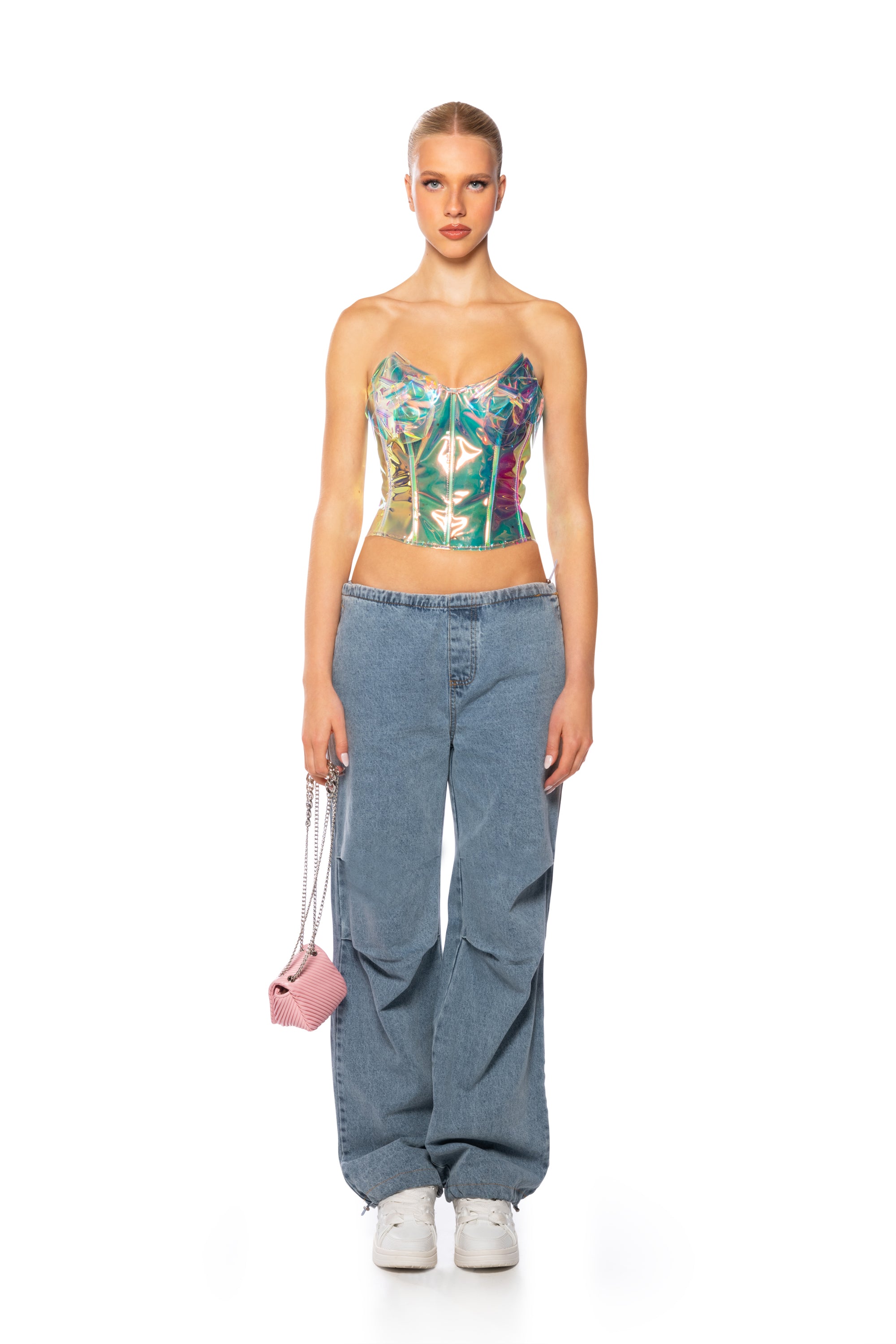 Extra View U Da One Iridescent Flower Corset