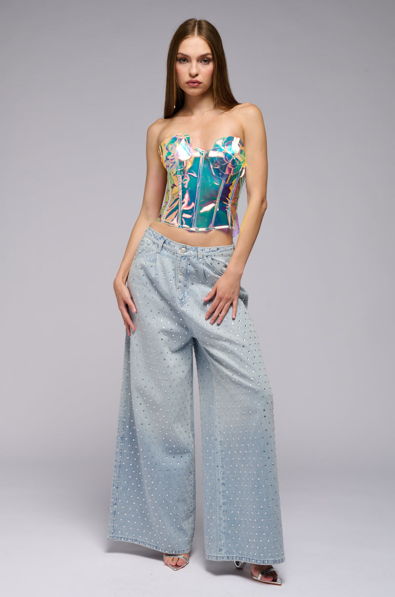 Extra View U Da One Iridescent Flower Corset