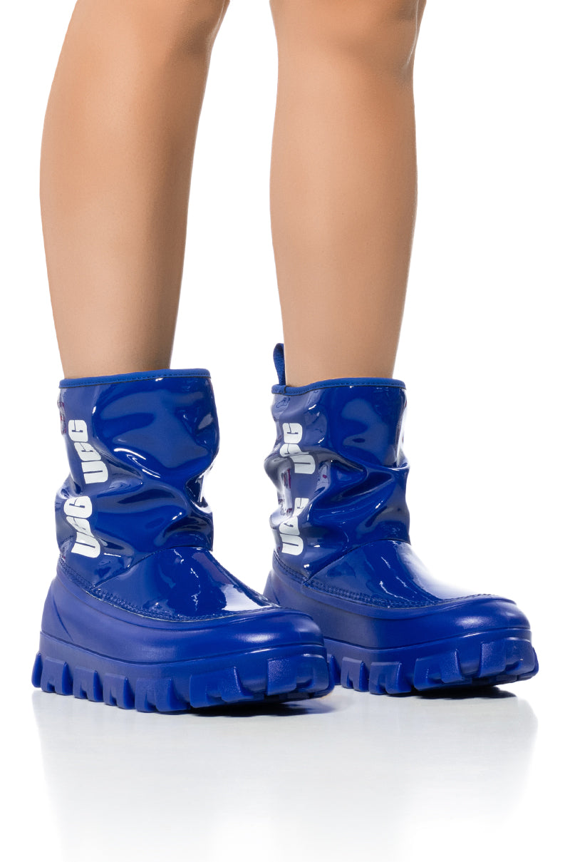 UGG CLASSIC BRELLAH MINI WATERPROOF BOOTIE IN BLUE view 0