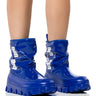 Front View Ugg Classic Brellah Mini Waterproof Bootie In Blue