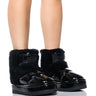 Front View Ugg Classic Cloudpeak Shine Bootie In Black