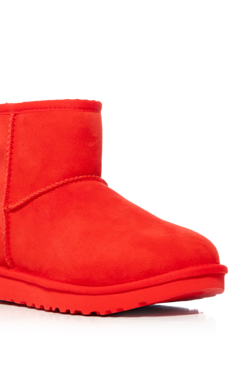 Full View Ugg Classic Mini Ii Bootie In Cherry