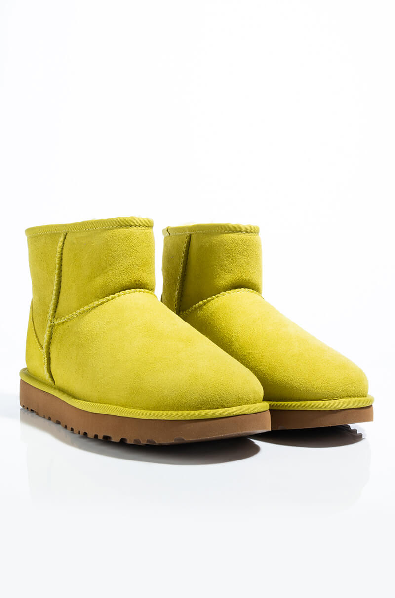 Detail View Ugg Classic Mini Ii in Electric Lime