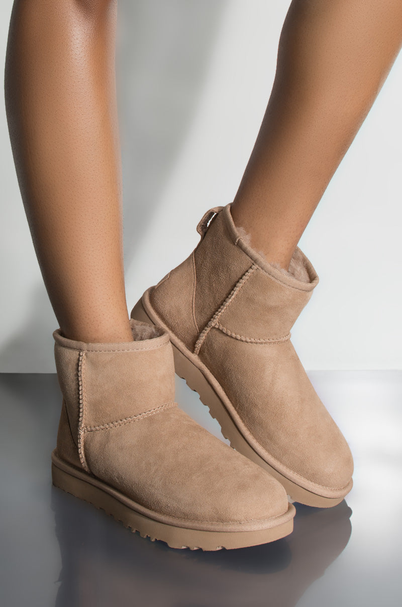 Front View Ugg Classic Mini Ii in Fawn