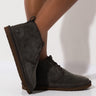 Side View Ugg Classic Neumel Lace Up Boots in Black Olive