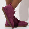 Side View Ugg Classic Neumel Lace Up Boots in Bougainvillea