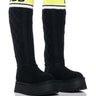 Front View Ugg Classic Sweater Letter Boot In Black