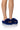 Front View Ugg Cozetta Curly Genuine Shearling Slide Slipper In Blue