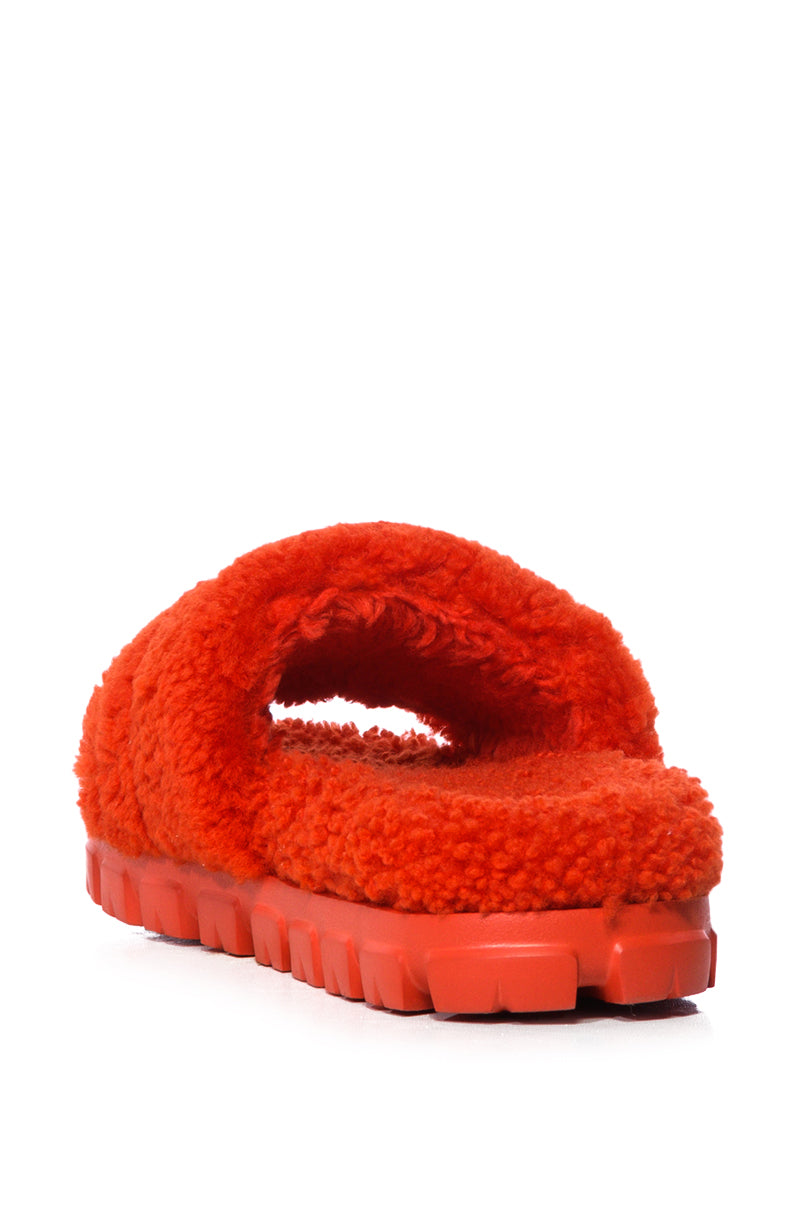 Full View Ugg Cozetta Curly Genuine Shearling Slide Slipper In Red