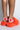 Back View Ugg Fluff Yeah Slide Sandal in Red Currant