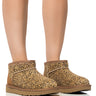 Front View Ugg Ultra Mini Speckles Bootie In Chestnut