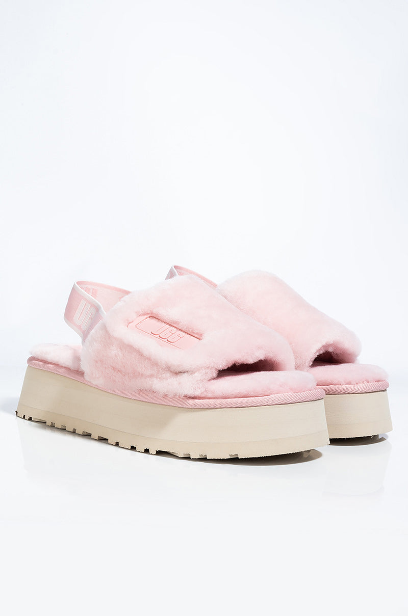 Detail View Ugg Womens Disco Slide in Pink Cloud