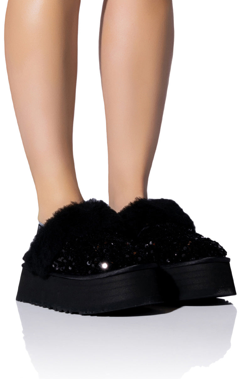 Front View Ugg Womens Funkette Sequin Slip On