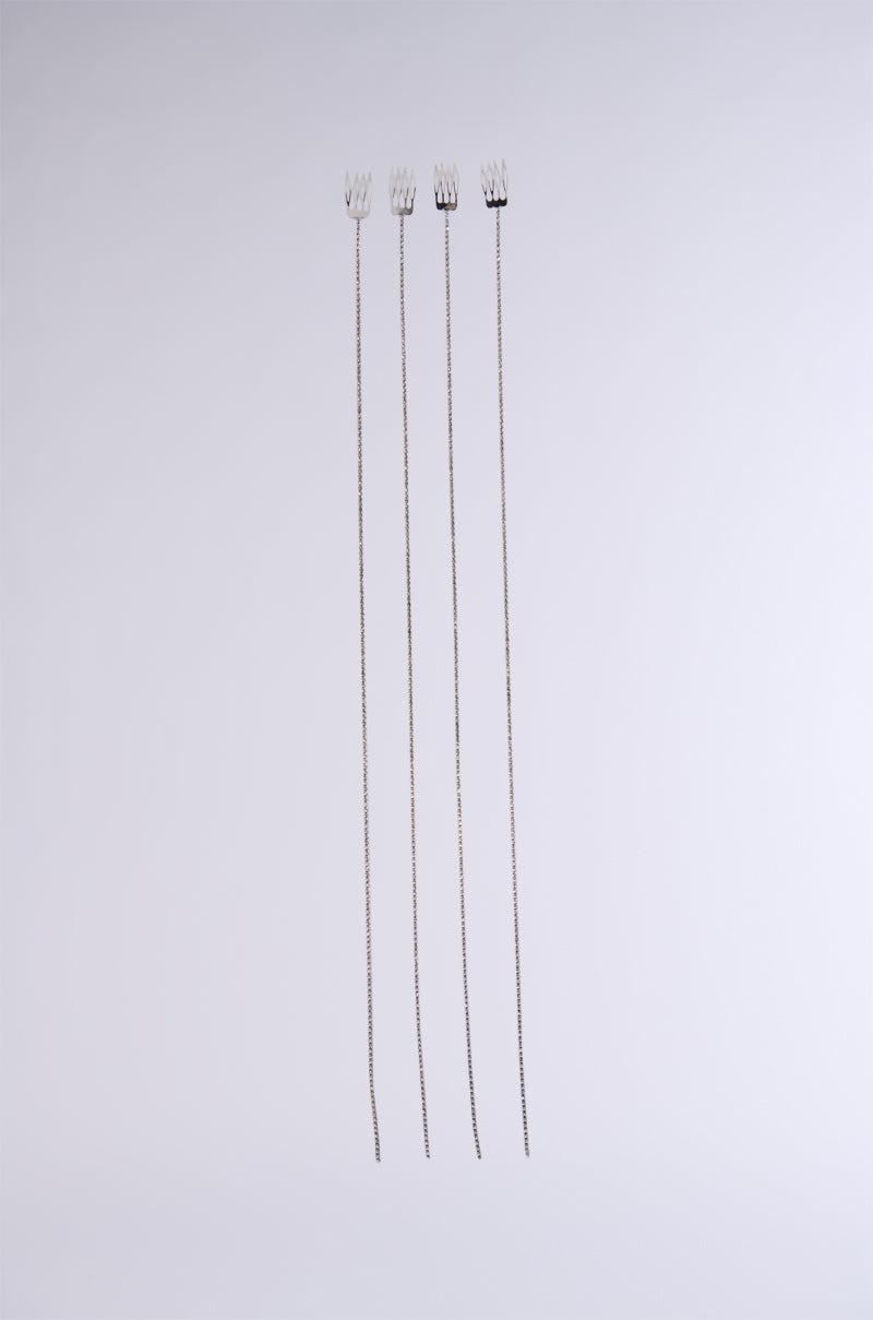 Back View Ultimate Trio Bling Hair Clips