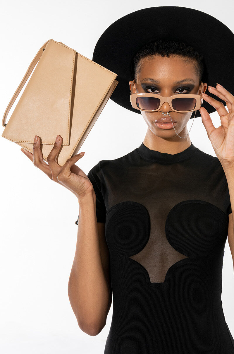 Front View Ultimatum Beige Purse