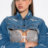 Front View Ultra Crop Distressed Denim Jacket