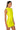 Side View Ultra Lux Faux Leather Mock Neck Mini Dress With 4 Way Stretch In Lime Green