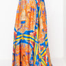 Front View Unapologetic Periodt Satin Maxi Skirt in Orange Multi