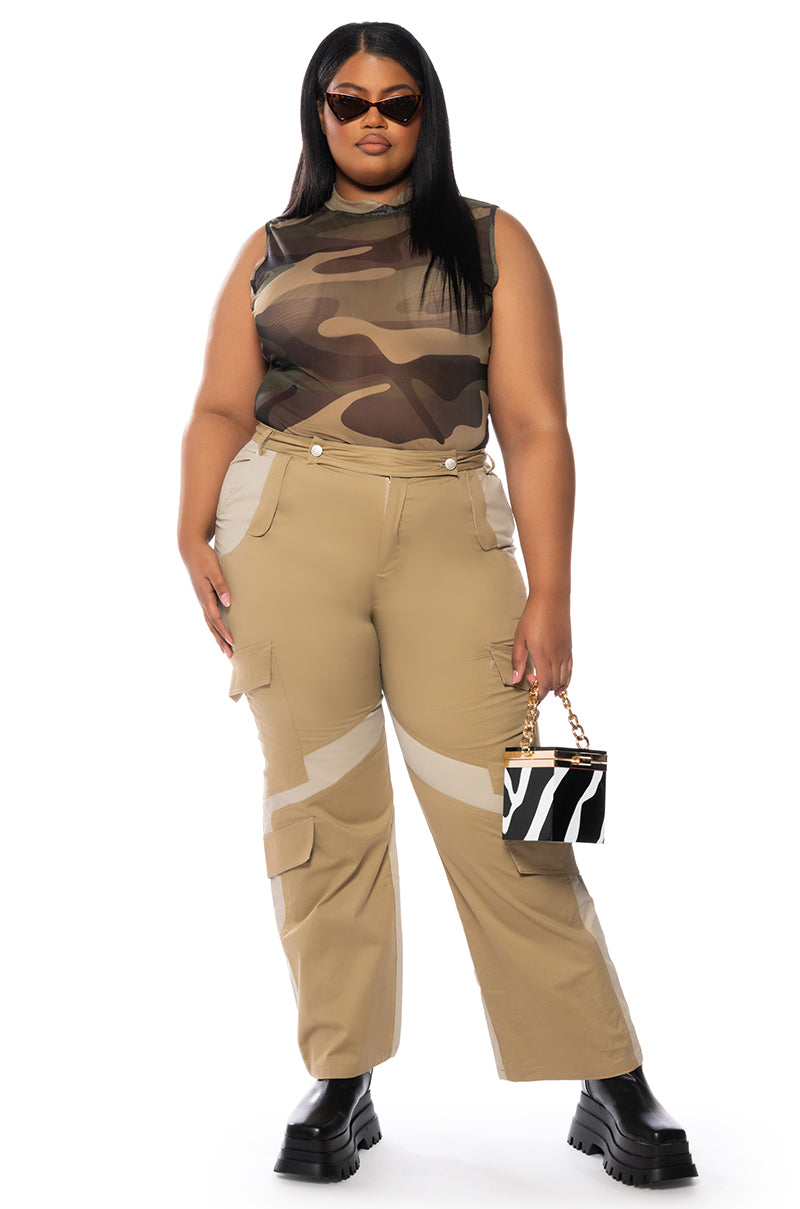 Extra View Unbothered Relaxed Colorblocked Cargos view 10