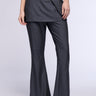 Front View Underwater Flare Pinstripe Skirt Overlay Trouser