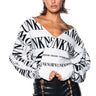 Front View Unknown Long Sleeve Wrap Sweater