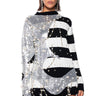 Side View Unlike The Others Pearl And Sequins Detailed Long Sleeve Sweater