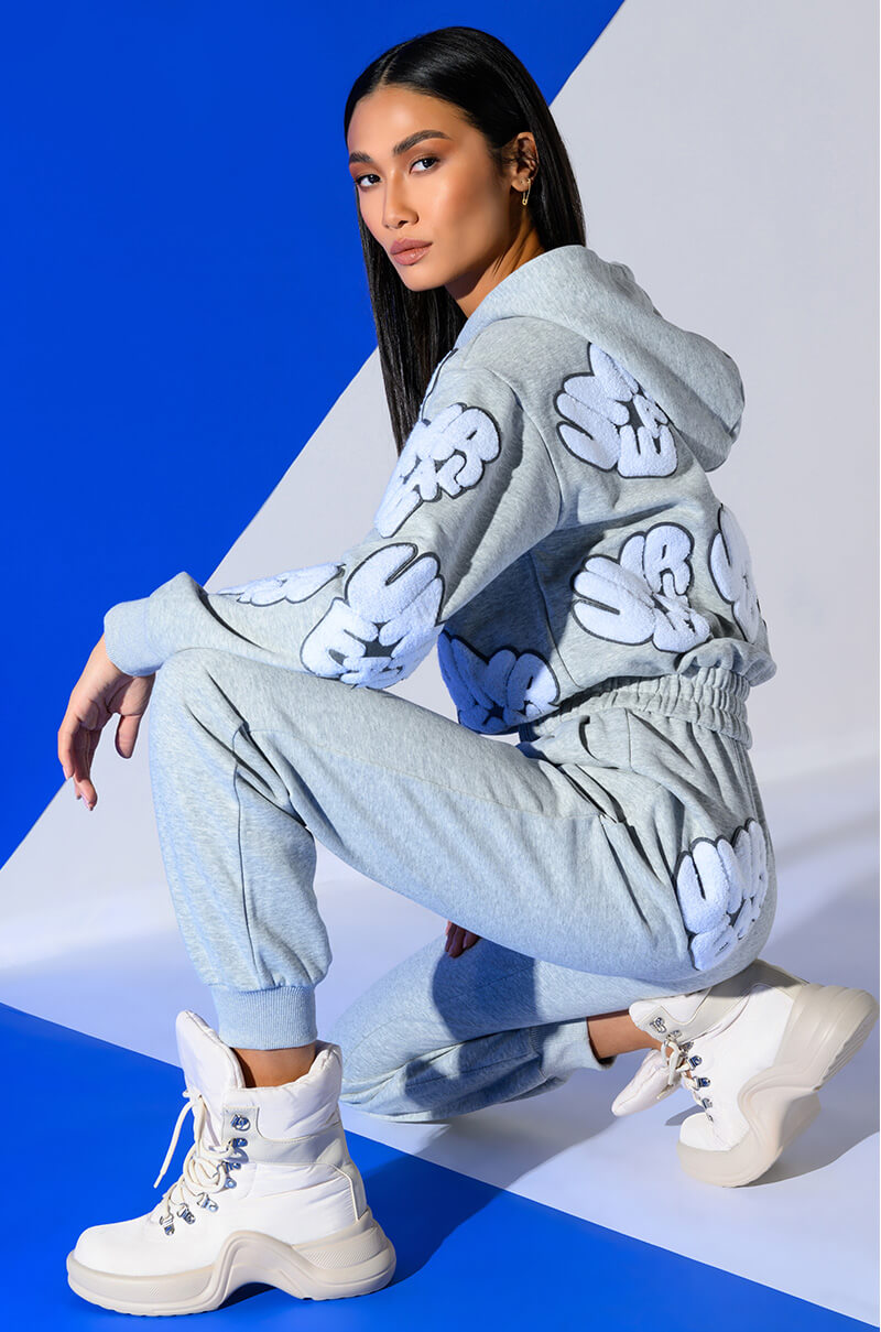 Side View Unreal Hoodie With Patches