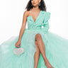 Front View Unstoppable Tulle Blazer Maxi Dress