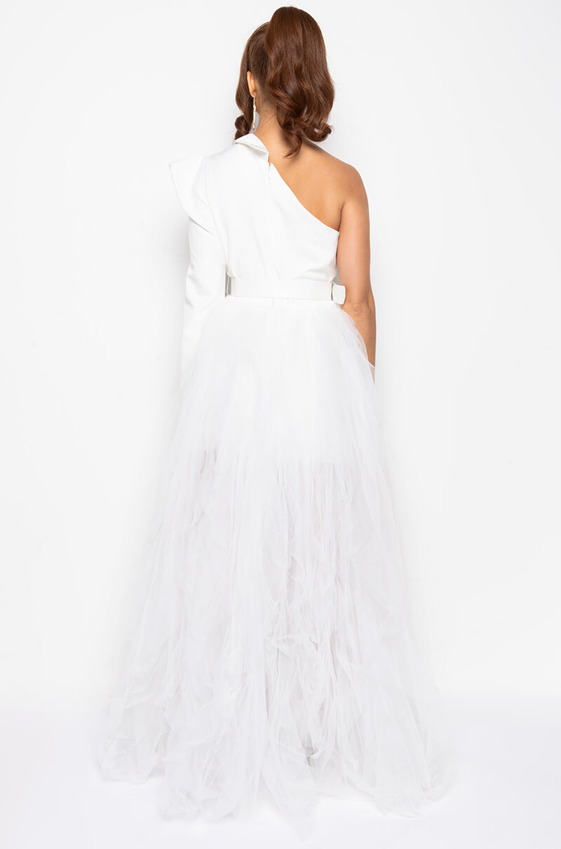 Full View Unstoppable Tulle Blazer Maxi Dress