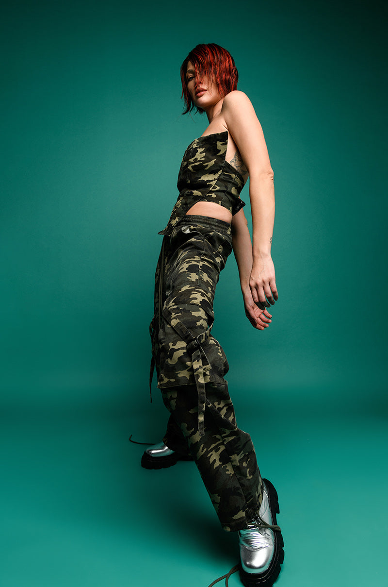 Front View Unstoppable Wide Leg Cargo Pants